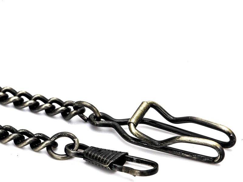 BoShiYa Pocket Watch Chains for Men Vintage Metal Albert Vest Chain Accessories/Color: Gold/Silver/Black/Bronze - Image 5